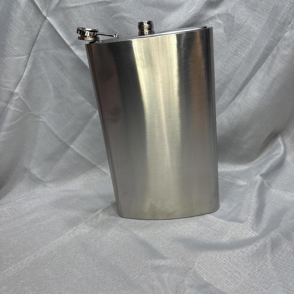 Flask Stainless Steel XL Large Party Jumbo Liquor 64oz 1/2 Gallon